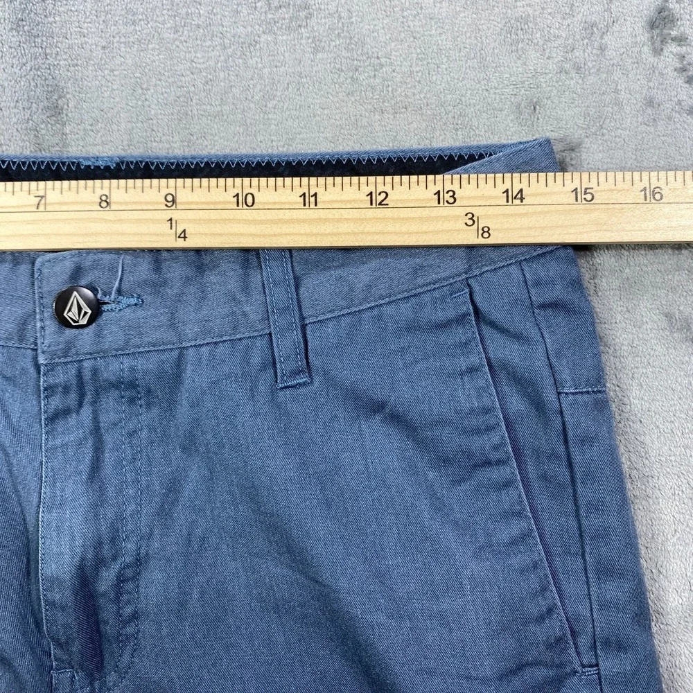 Volcom Hybrid‎ Shorts Blue Mens 28 Chino Streetwear Skater Surf Grunge Baggy